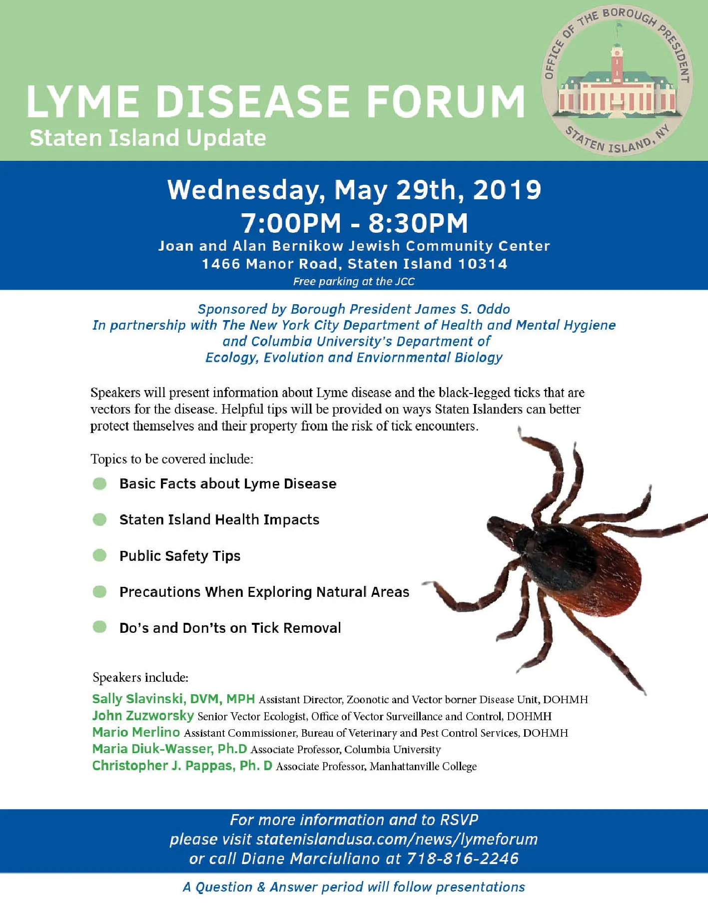 Flyer of Lyme Disease Forum